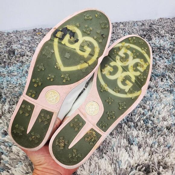 G Fore Golf Shoes Womens Size 8 Gallivanter Cap Toe Snow Blush Spikeless - Picture 8 of 12